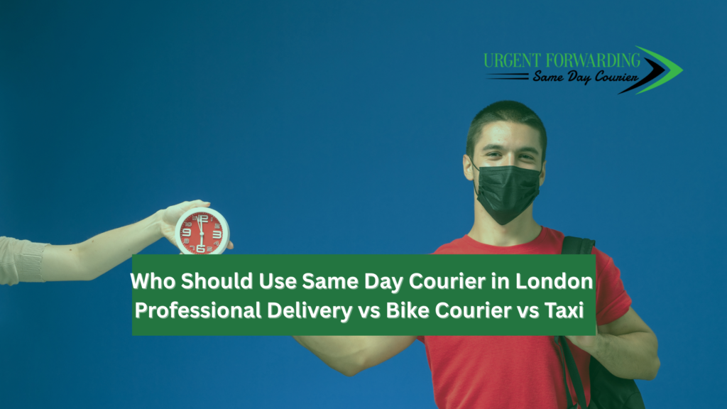 Who Should Use Same Day Courier in London Professional Delivery vs Bike Courier vs Taxi